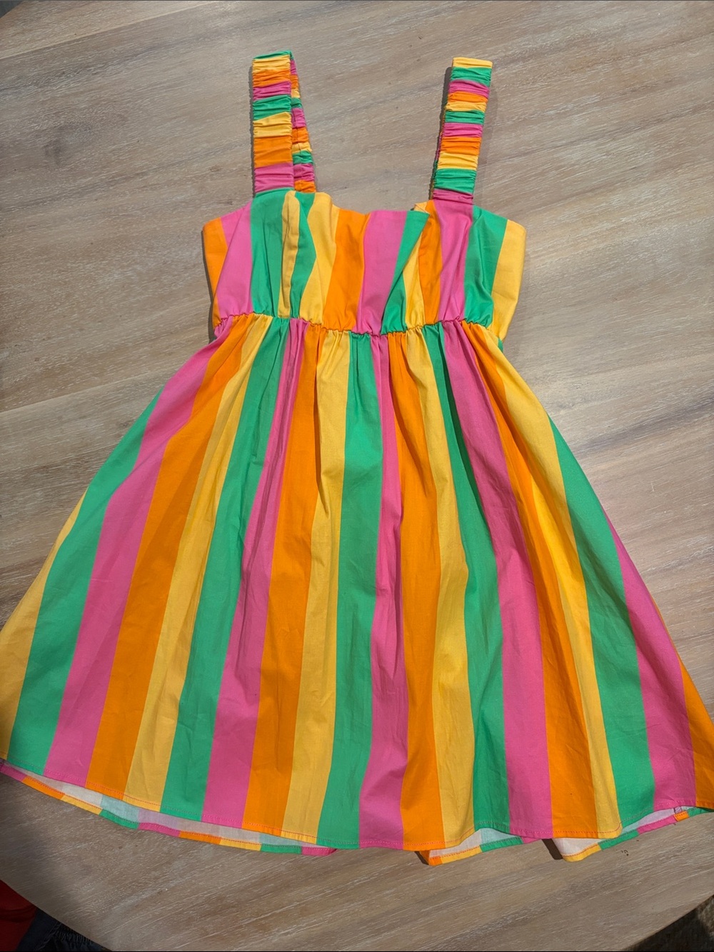 Colorful Stripe Sundress - Pink, Orange & Green